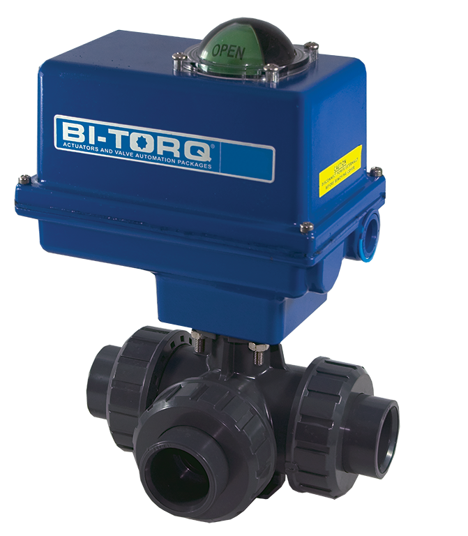 IC-3W (3-Way PVC) Electric Actuator Ball Valves