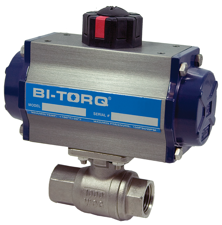 IS-2P (2-Piece SS) Pneumatic Actuator Ball Valves