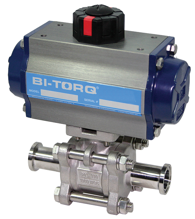 IS-3TC (Sanitary) Pneumatic Actuator Ball Valves